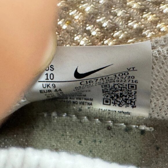 Size‎ 10 Nike Air Vapormax Flyknit Summit White Mens Running Shoes CJ6740-100 - Picture 8 of 9